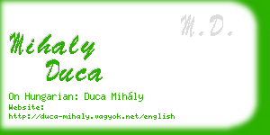 mihaly duca business card